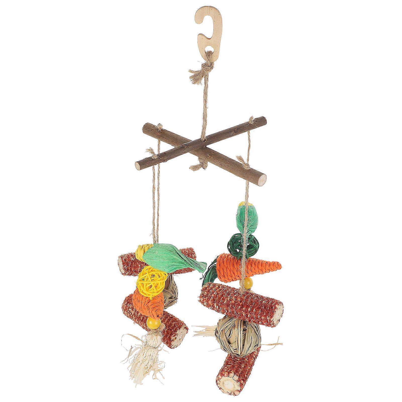 Rabbit Chewing Toy Suitable For Hamster And Bird Cage Activity 4Pcs