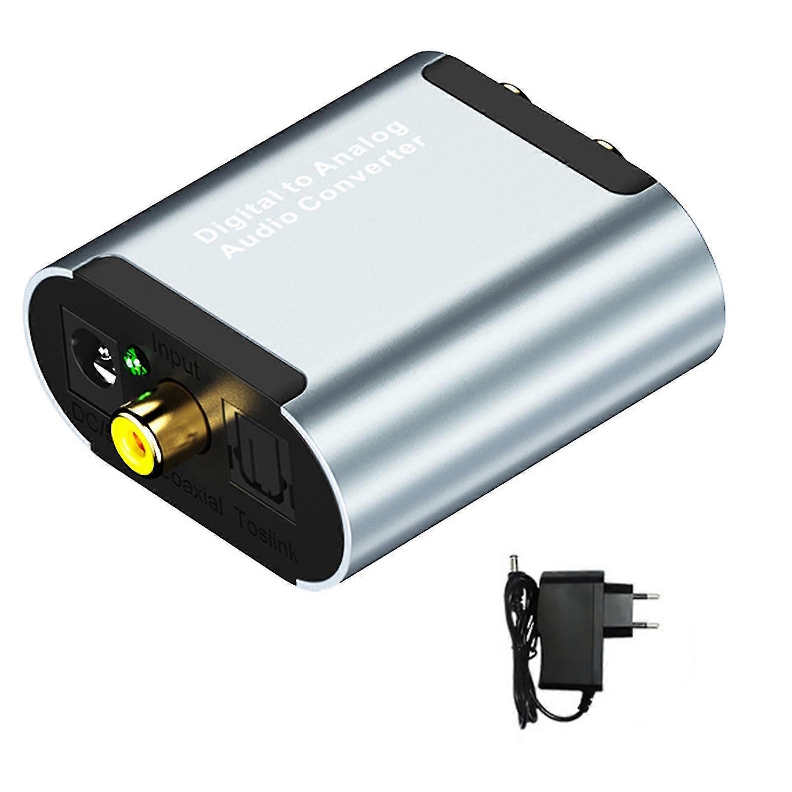 Stereo Audio Koaxial Toslink Digital zu Analog Wandler Verstärker Decoder Adapter für TV