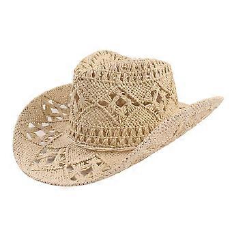 Cowboy Hoed Classic Vintage Hollow Out Unisex Gekrulde Rand Brede Rand Mannen Sun Hat Vissen Hoed