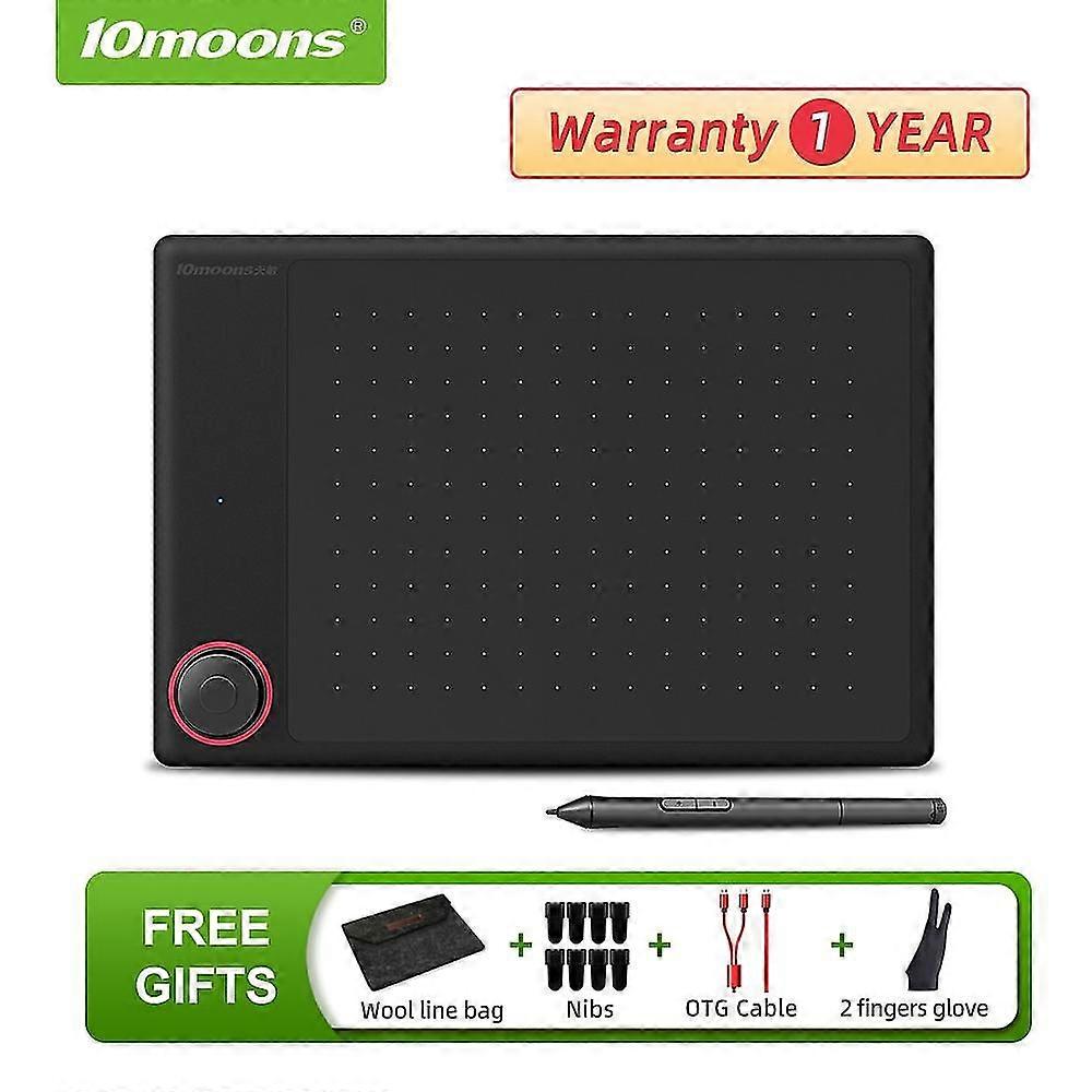 10moons G30 Graphic Drawing Tablet With Roller Key Large Active Area Digital Tablet Support Android Phone