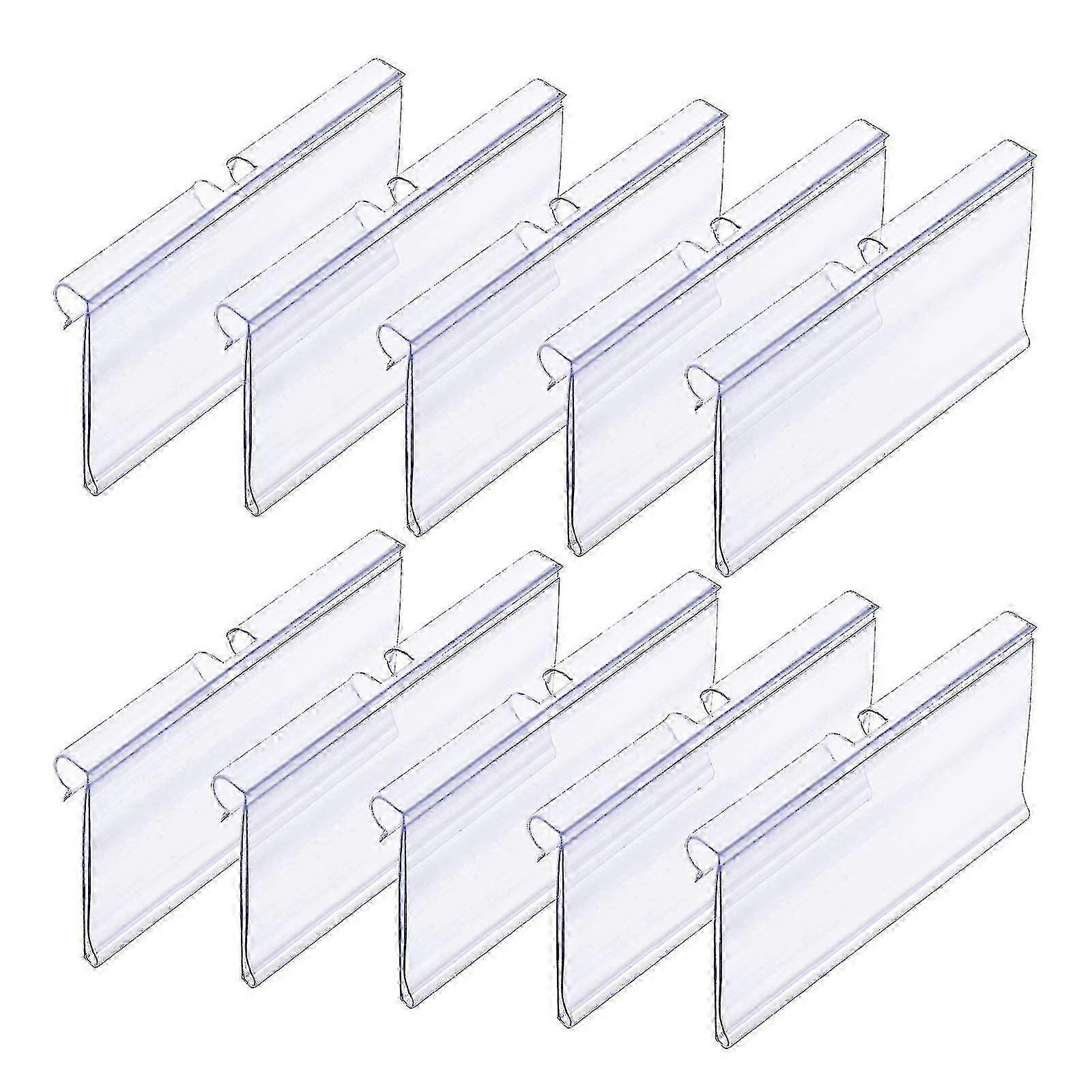 50 Pcs Clear Plastic Label Holders For Wire Shelf Retail Price Label, 8cm X 4cm Basket Labels Clip On Labels For Storage Bins-c