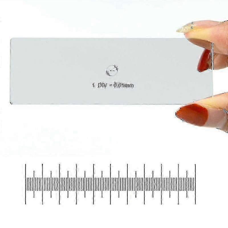 25*75mm 0.01mm Microscope Stage Micrometer Calibrate Microscope Slide With One Scale
