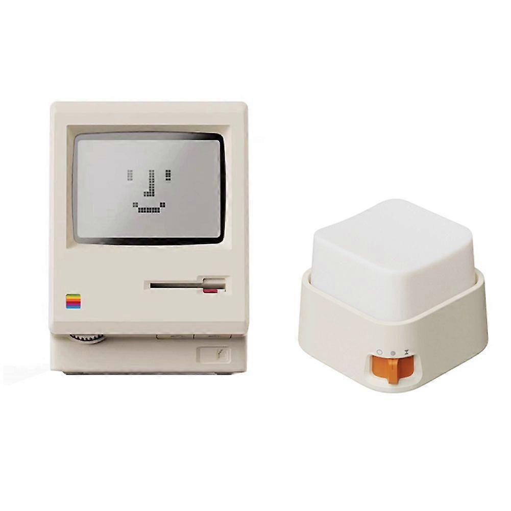 Maclock Retro Clock Creativity Clock Artifact with Magnetic Night Light Desktop Decor Computer Keyboard Accessories