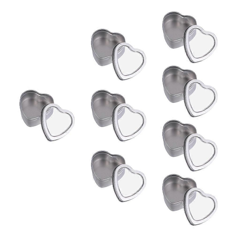 Heart Shaped Transparent Window Box for Storage 8Pcs Wedding Candy