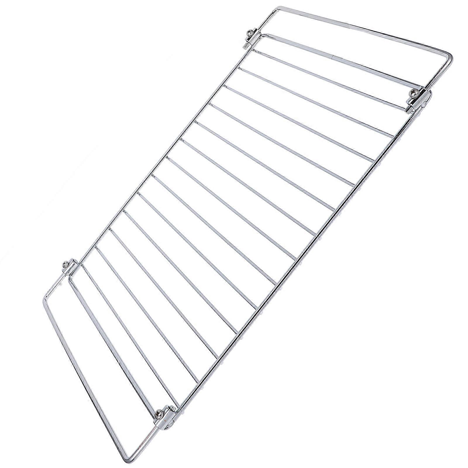 Multi-Purpose Barbecue Racks Tray Telescopic Net Rack Home Kitchen Use Silver 1Pcs