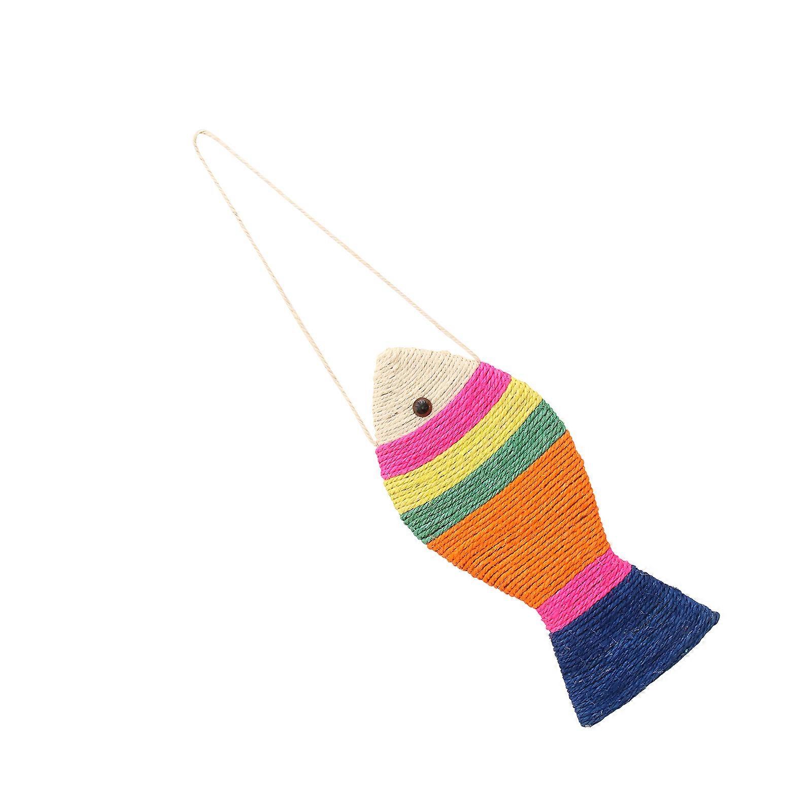 Cat Scratch Pad Fish Shape for Cat Playing Colorful Scratching Board Toy