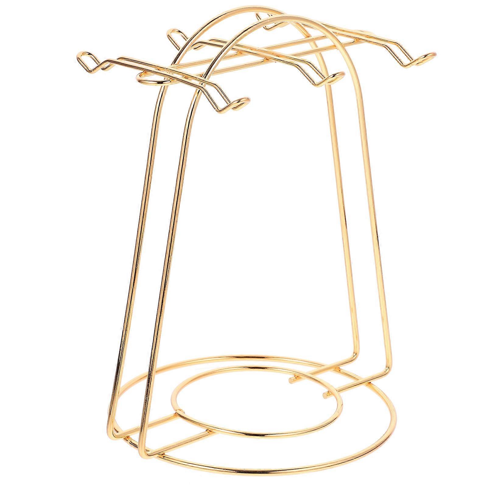 Household Mug Bracket for Cup Drying Golden Iron Rack