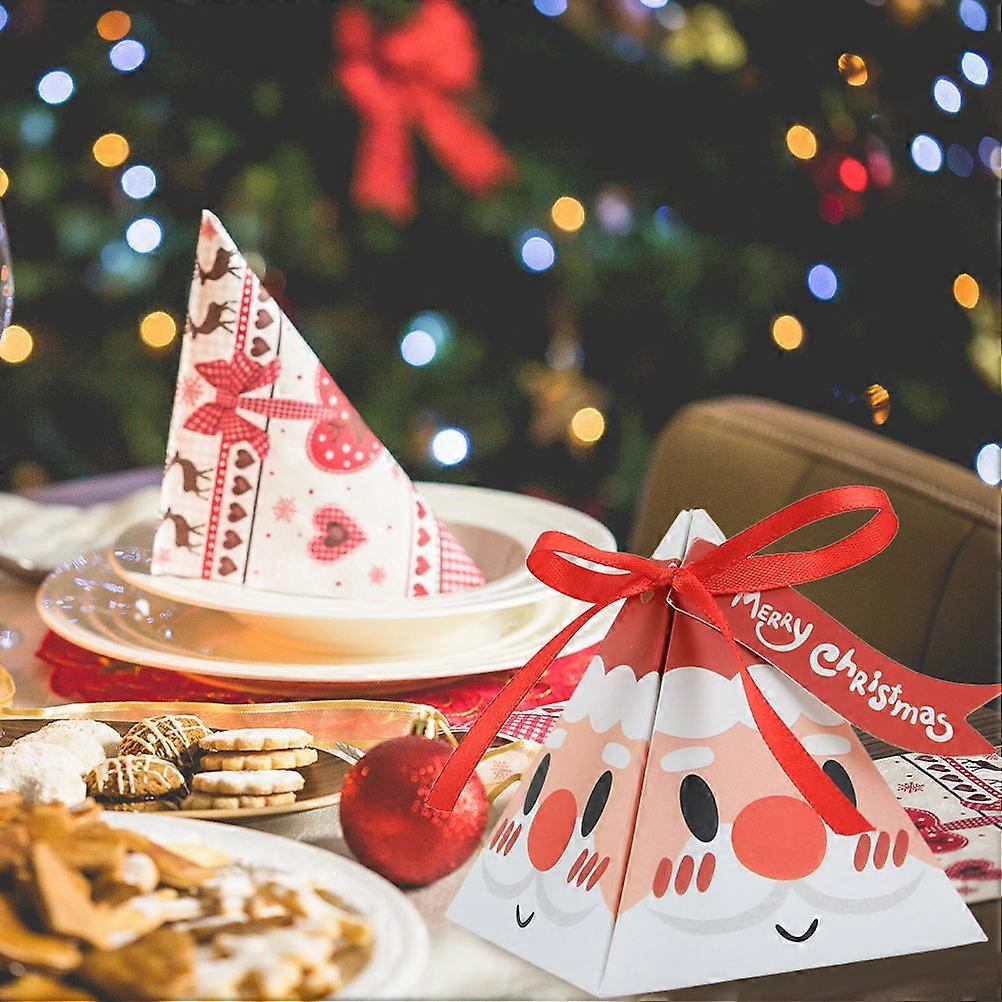 Christmas Candy Boxes for Storage Use 50Pcs White Cardboard Gift Boxes