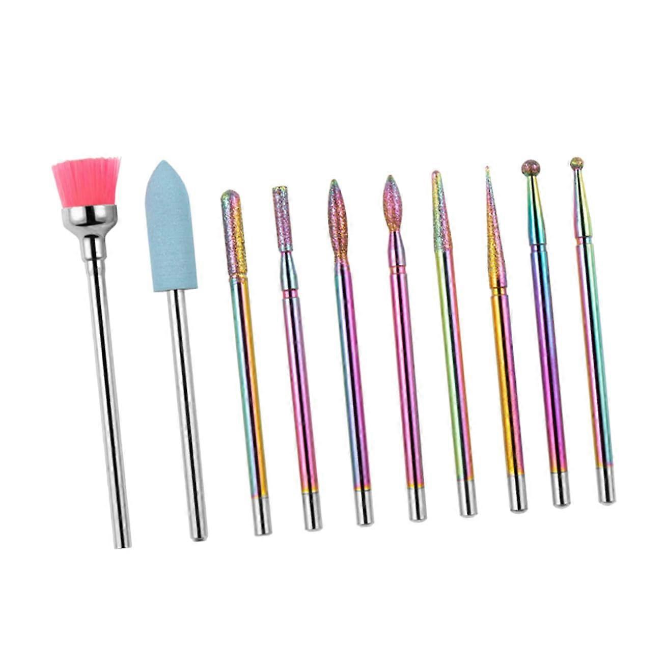 Tungsten Steel Nail Drill Bits Set for Efficient Nail Polishing, Professional Manicure Tools Kit