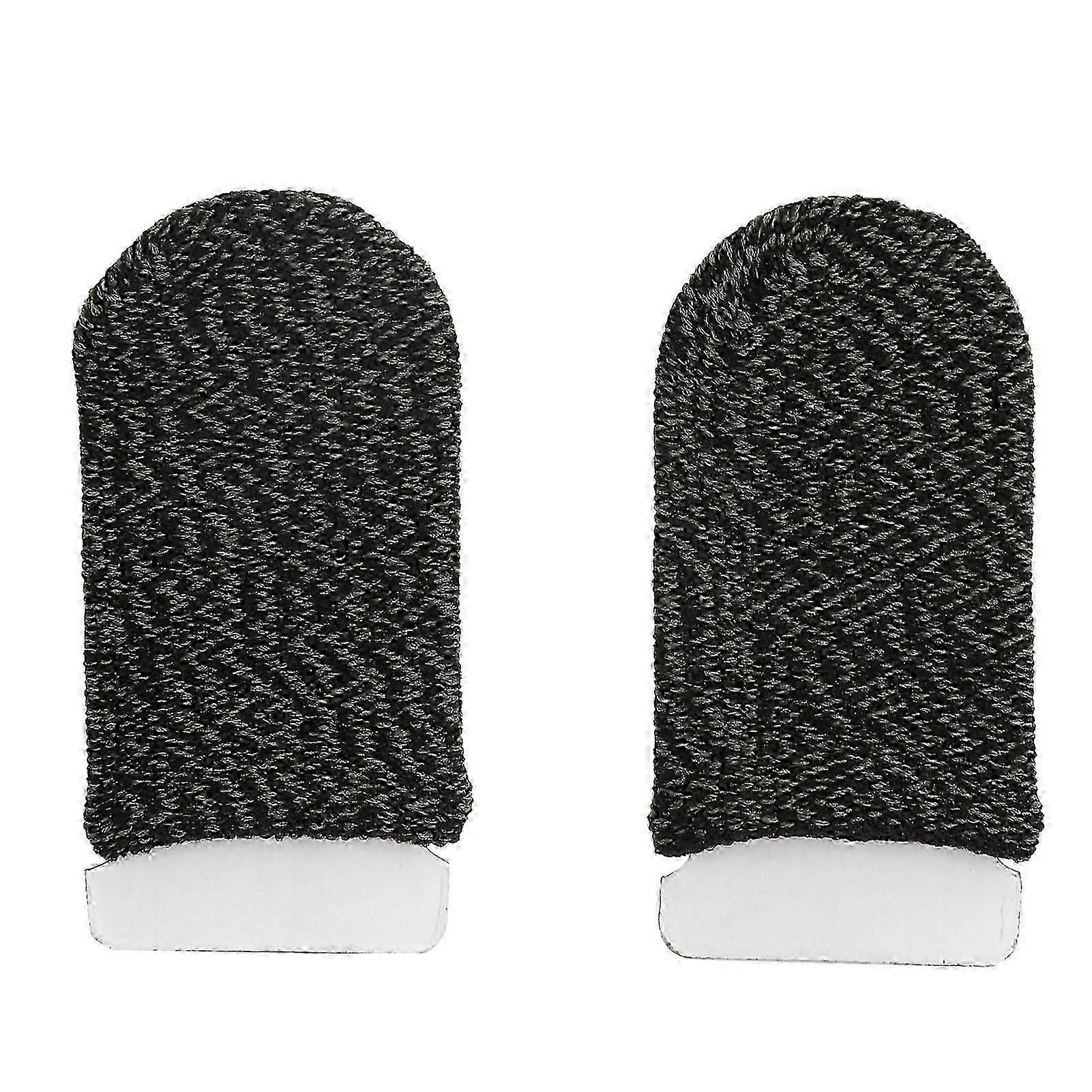 Mobile Game Finger Sleeve Reusable SweatProof Touch Screen Game Controller Black