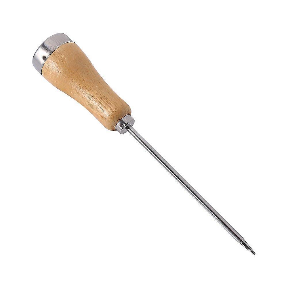 Stainless Steel Ice Pick with Wooden Handle, Sharp Tip Bar Tool for Bartenders Kitchen Camping