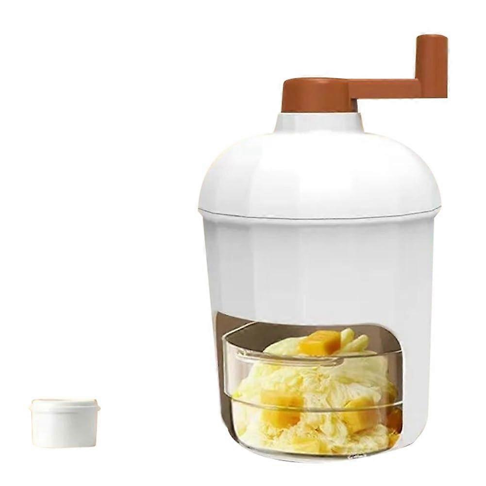 Manual Ice Crusher with Rotary Operation for Home Kitchen, Compact Handheld Snow Cone Maker