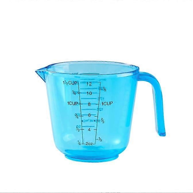 Plastic Measuring Cup with Spout and Handle, Clear 300ml 1.5 Cup, Ounce and ML EasyRead Marks