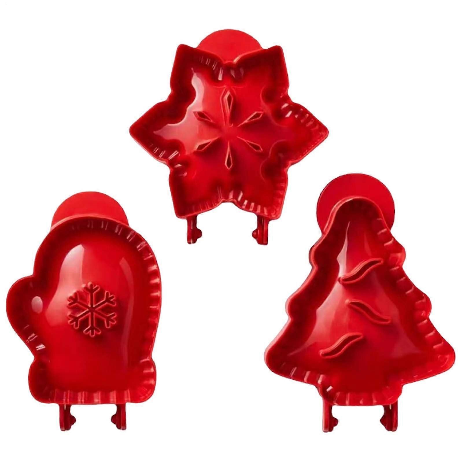 Christmas Pie Molds Set with Tree Snowflake Designs, Mini Pie Maker for Holiday Party Baking