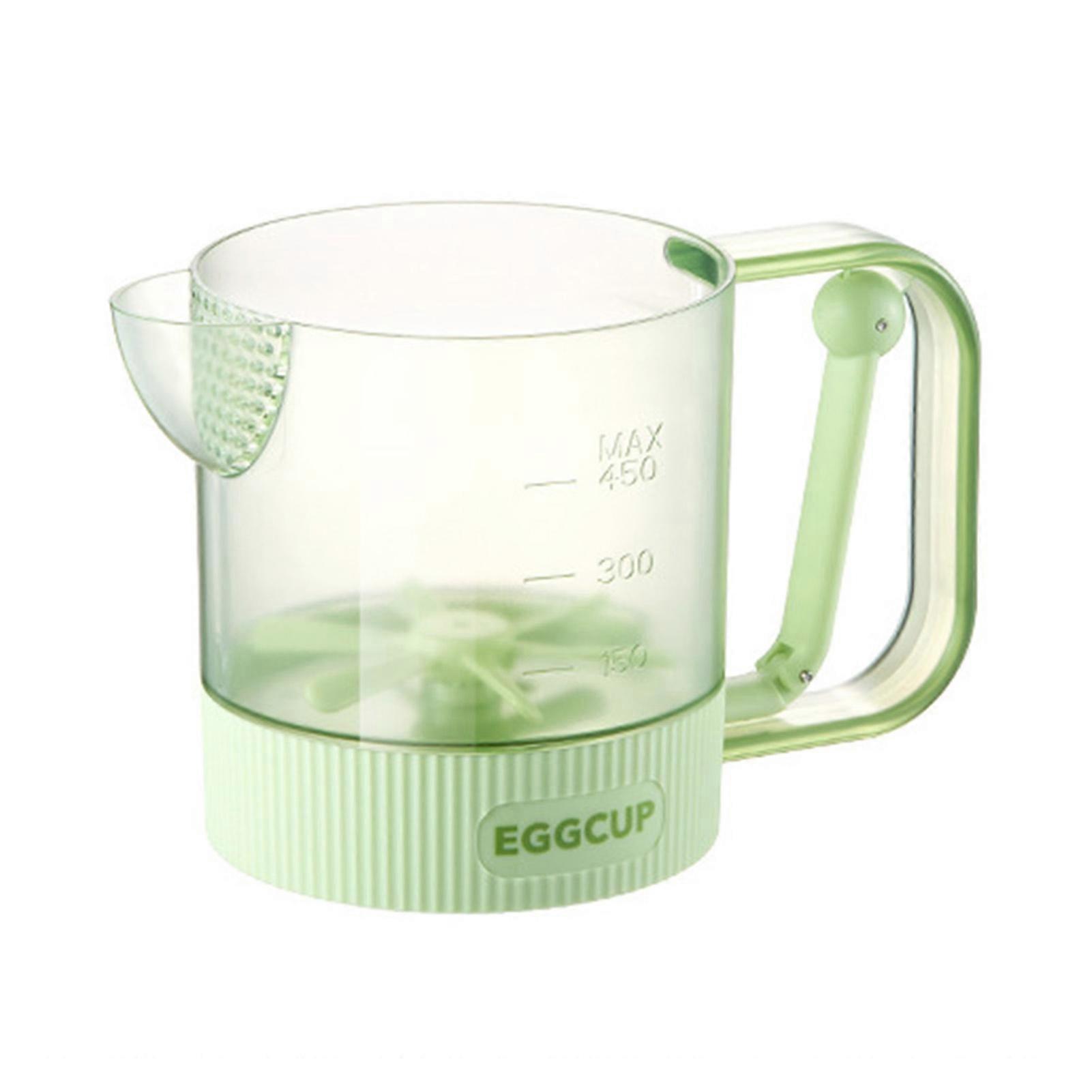 Manual Egg Beater Kitchen Egg Whisk with Filter Spout No Spill Egg Mixer One-Hand Operation Mixing