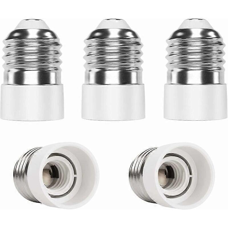 5x E27 to E14 Socket Converter - Practical and effective lamp adapters for LED and compact fluorescent bulbs