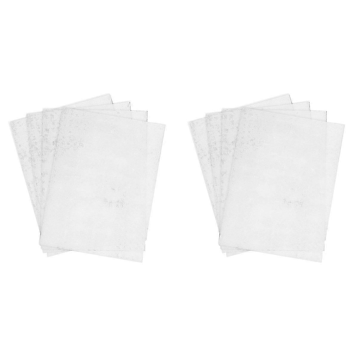 4 PCS 14 Count Plastic Mesh Canvas Sheet 14 CT Plastic Aida White