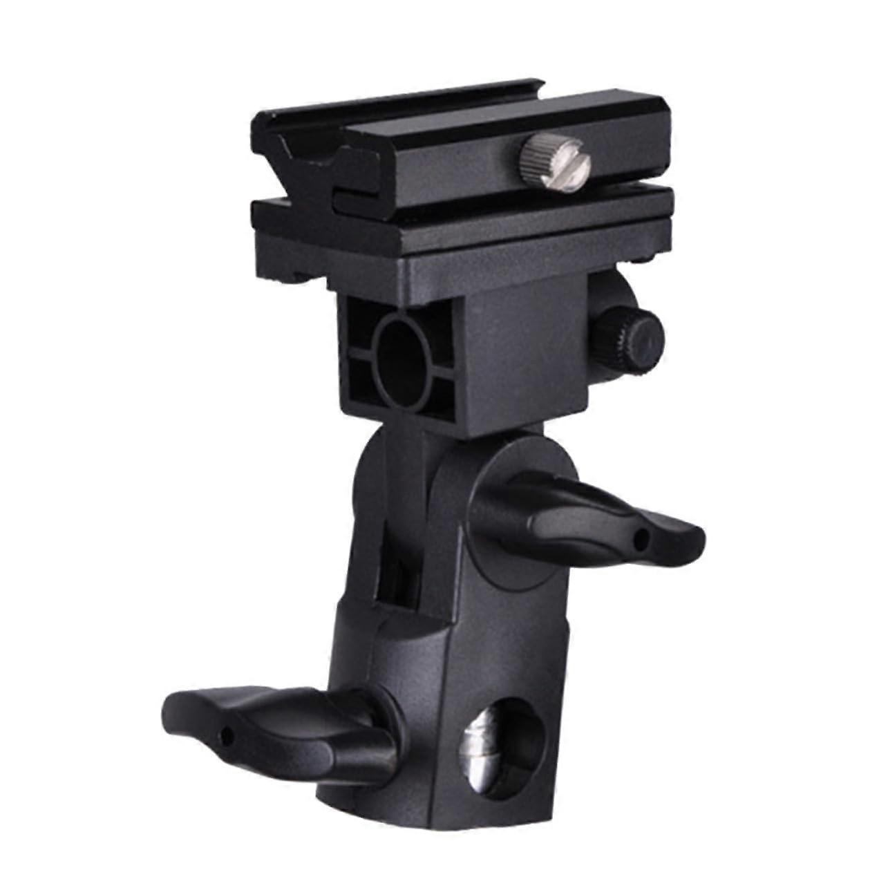 DSLR Flash Bracket with Umbrella Holder, 180° Adjustable Camera Flash Mount for Light Stand
