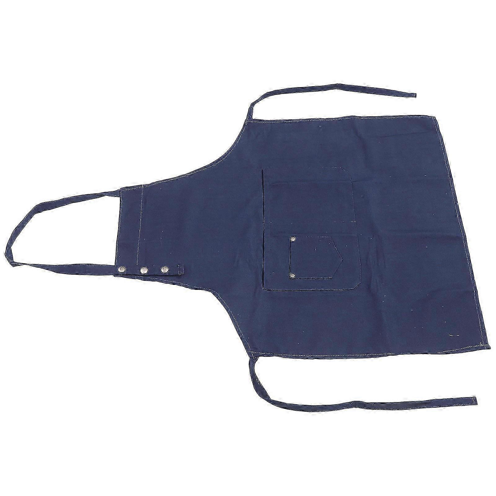 Practical Chef Apron For Cooking Designed For BBQ Navy Soft 1Pcs