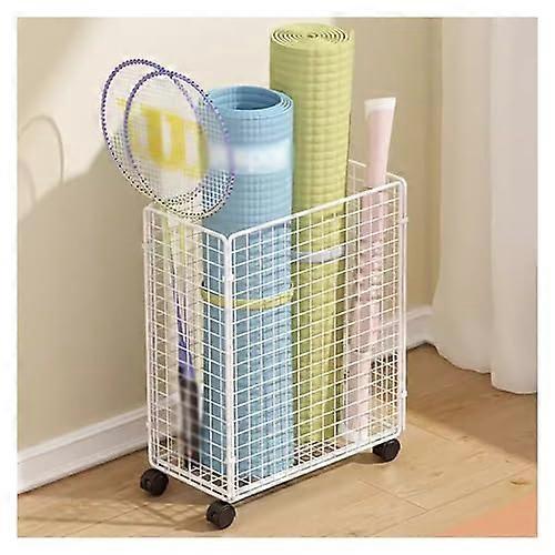 Foldable MultiSport Equipment Storage Rack with Lockable Wheels for Home Gym Organization