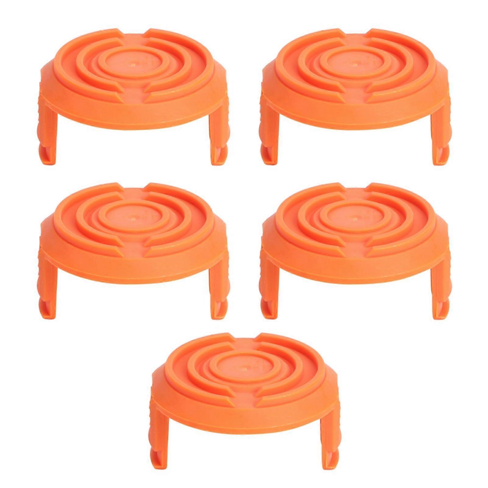 5pcs Grass Trimmer Spool Cap, Durable Plastic Replacement Cover for Electric Lawn Mower