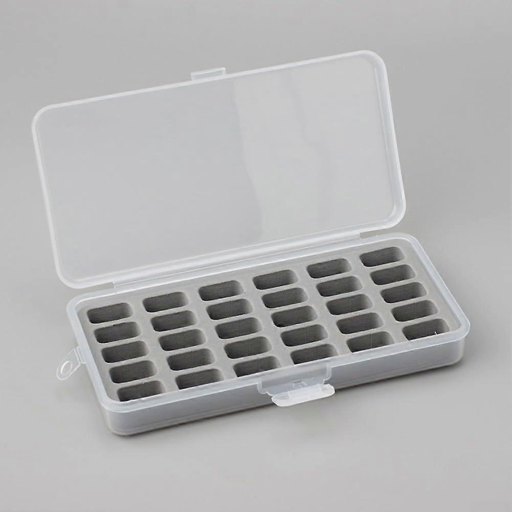 Large Capacity Bobbin Storage Case with Secure Closure and Clear View, Grey Bobbin Organizer