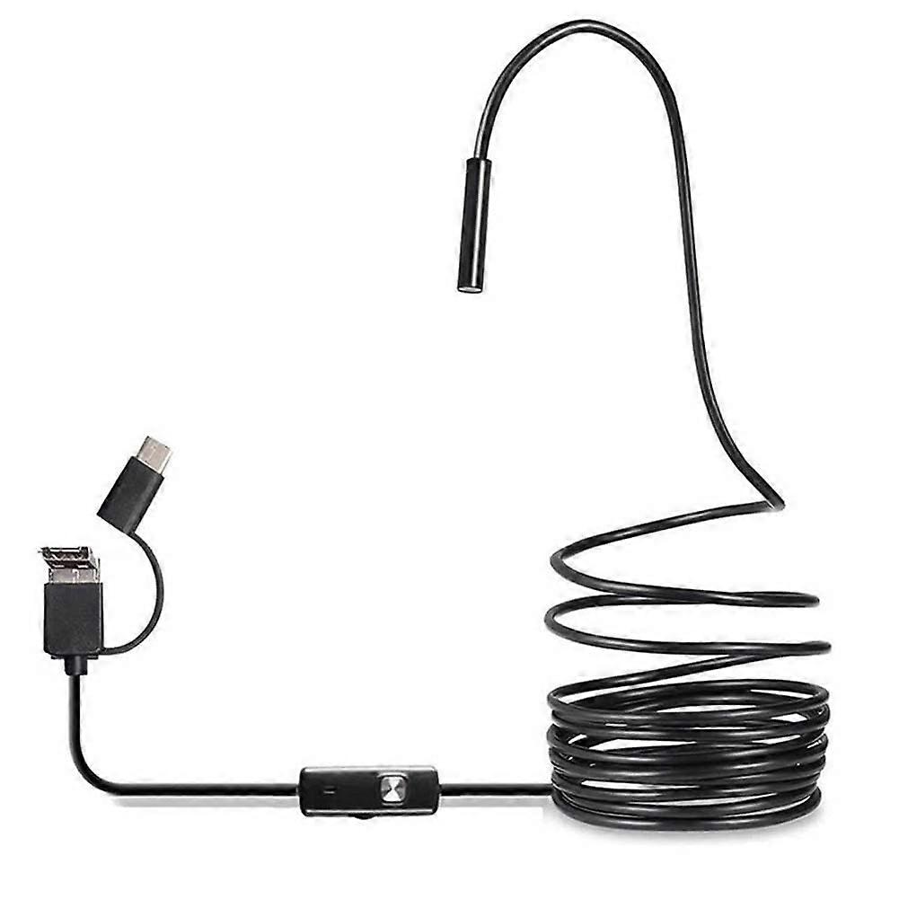USB Endoscope Camera Type C Borescope 3.5M SemiRigid Cable IP67 Waterproof for Android