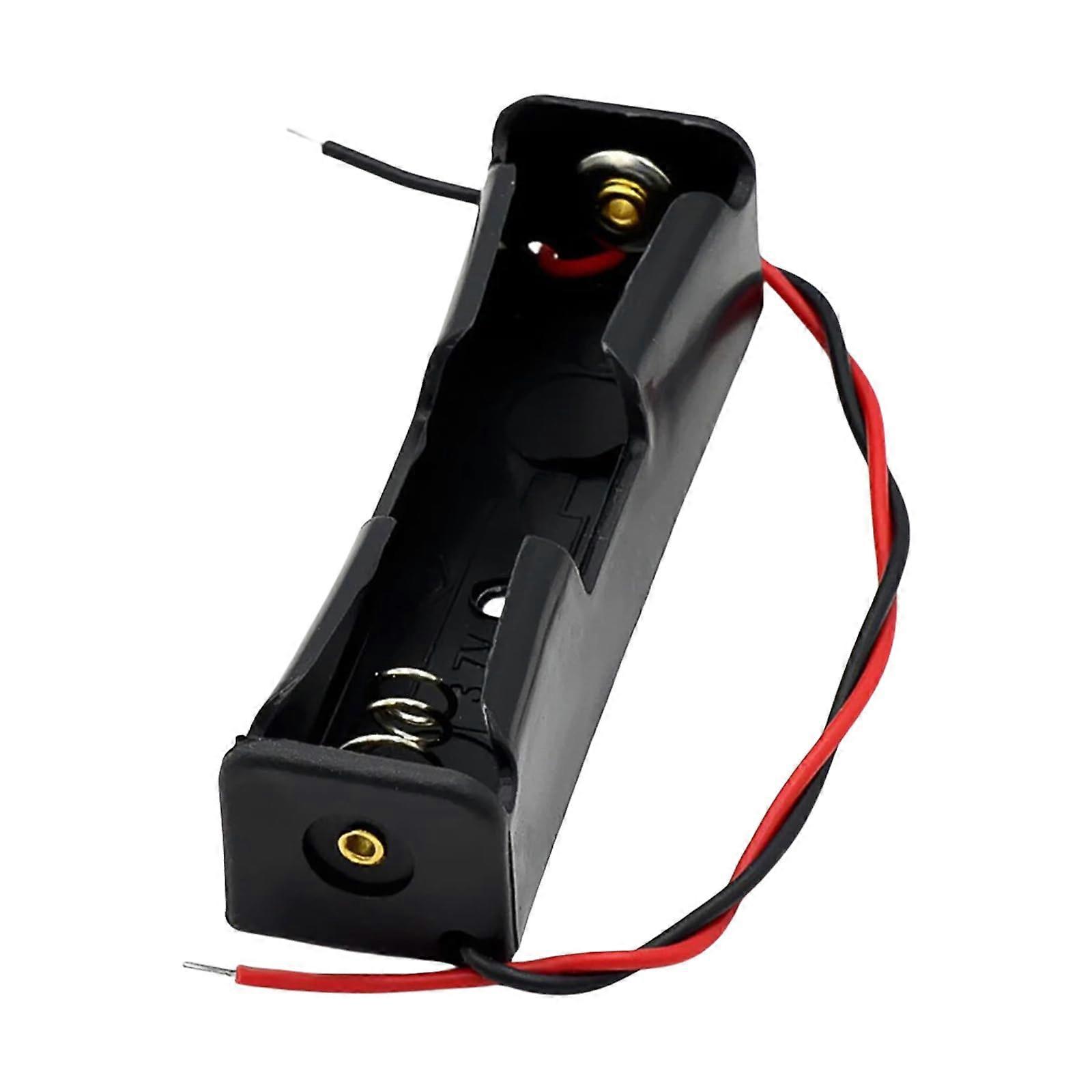 18650 Battery Holder with Leads Shock Resistant ABS Case for Electronics and Power Supply