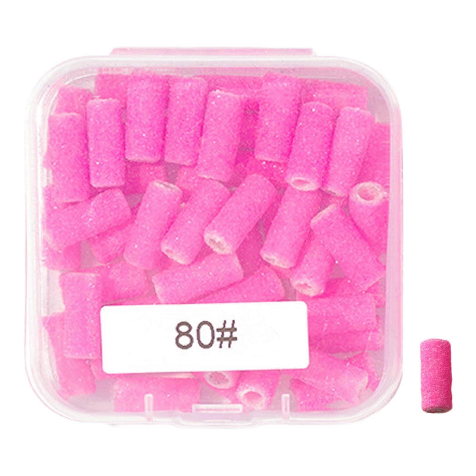 50pcs Nail Drill Sanding Bands Set with Mandrel for Acrylic Nails, MultiGrit Precision Control