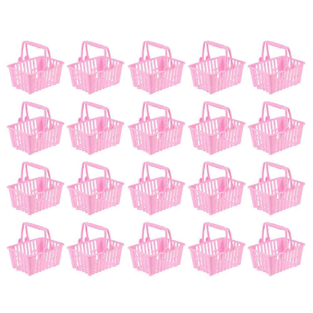 Panier miniature rose (20 pièces)