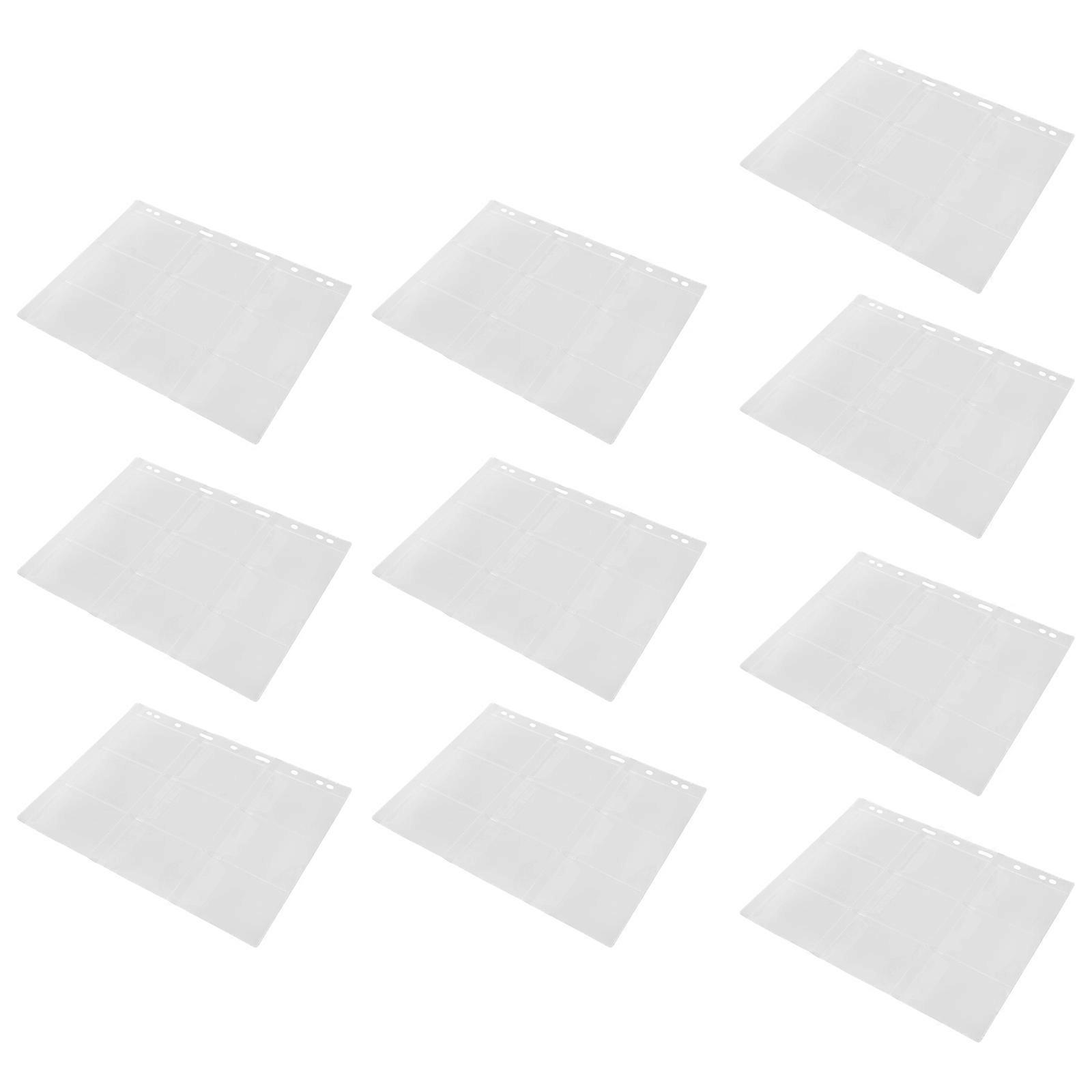 Plastic Clear Coin Holder Pocket Page for Storage 20Pcs Pack