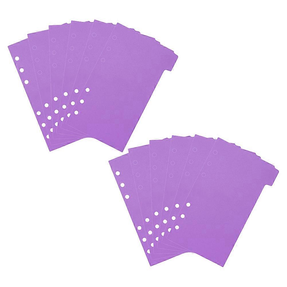 Reusable Binder Dividers Purple A6 for Note Organization 6Sets