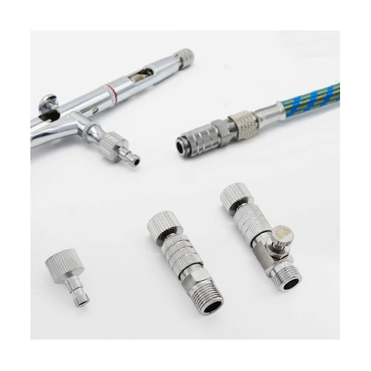 Adaptador de Desconexão de Liberação Rápida 1/8 Polegadas Plugue Macho & Encaixe Fêmea para Aerógrafo Compressor de Ar H