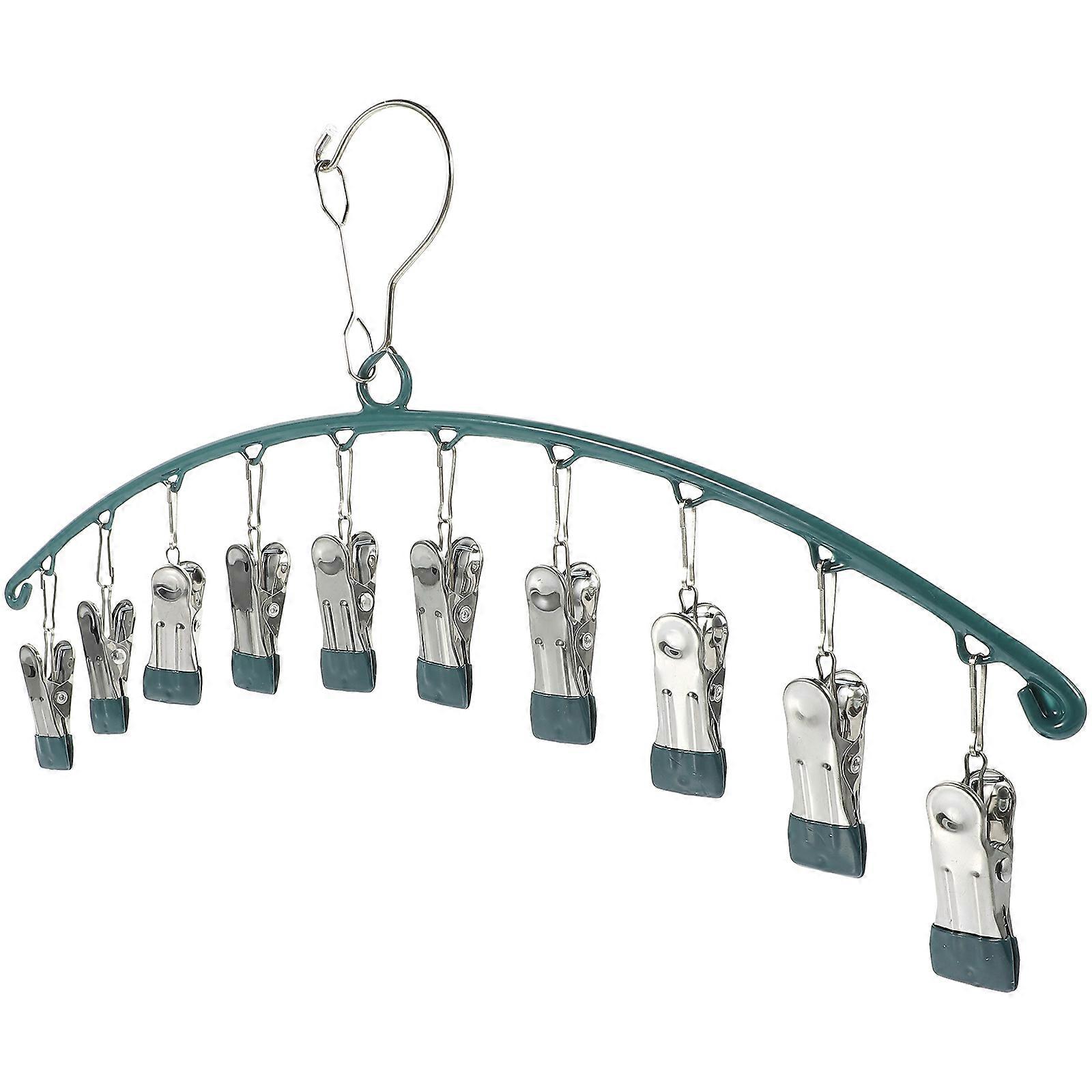 Blue Sock Dryer Laundry Drying Rack for Home Use with 10 Clips