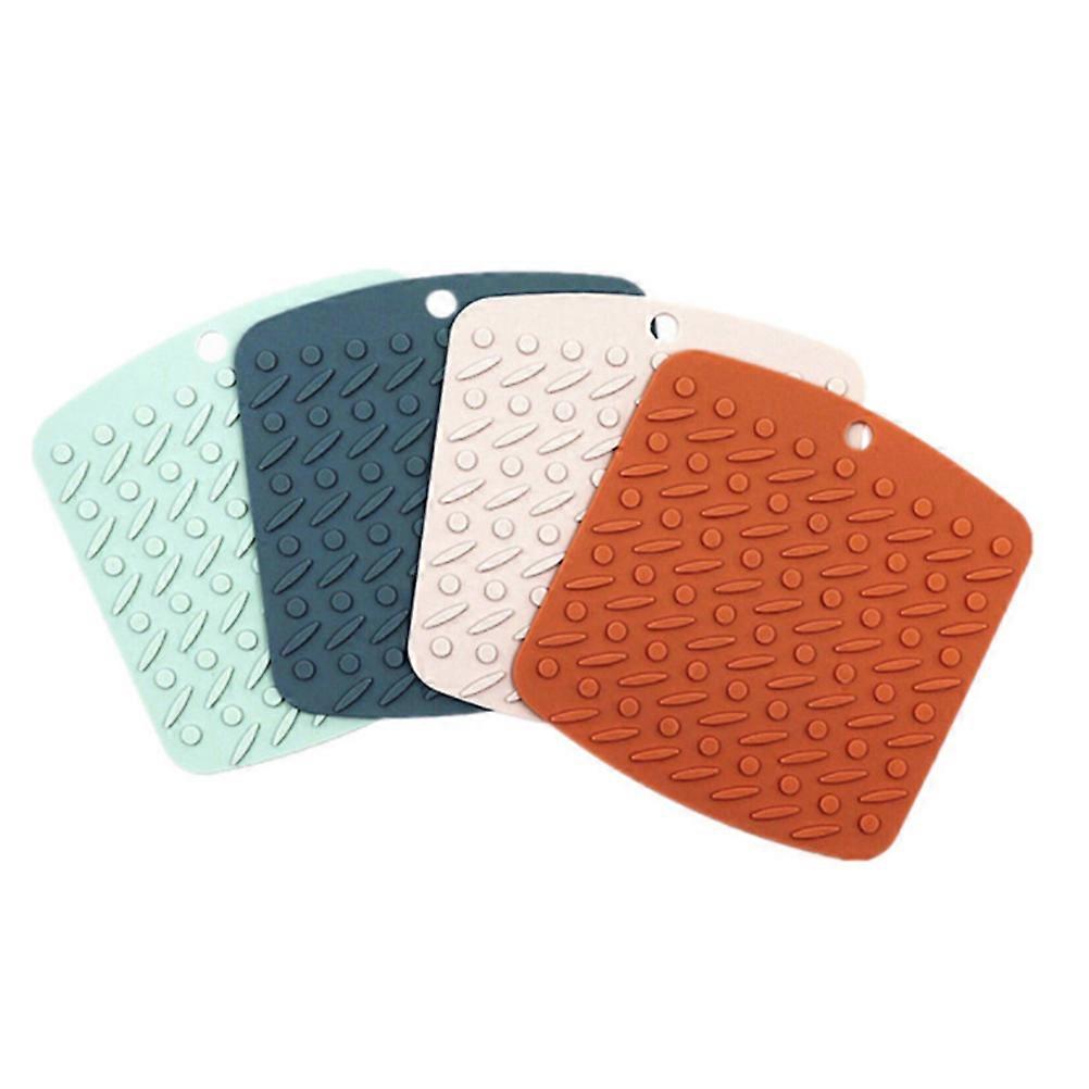 Insulation Mat Multifunctional Silicone Pot Holder for Kitchen Use Light Green