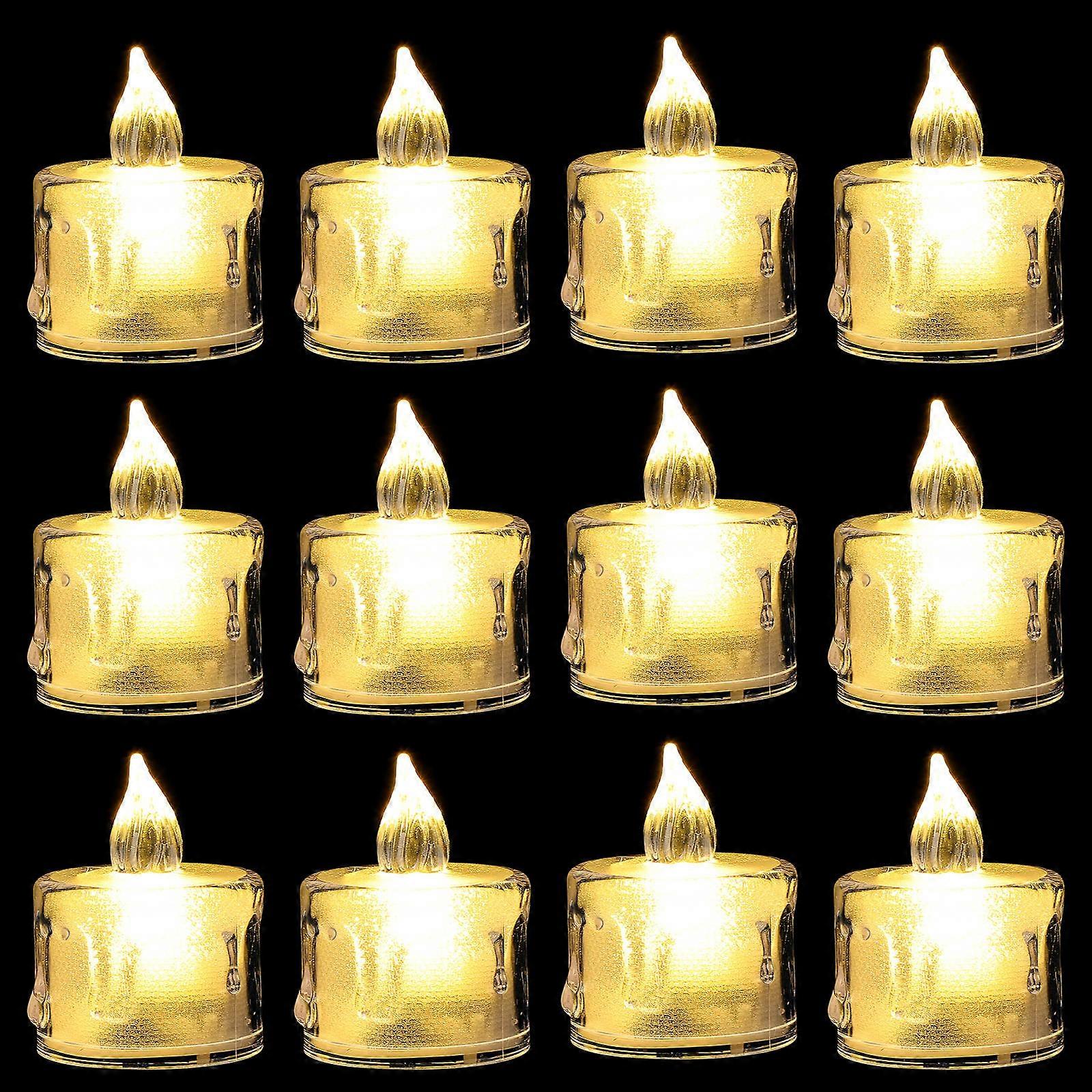 Electronic Candle Small Simulation Candle Lights for Decor 24Pcs Assorted Color