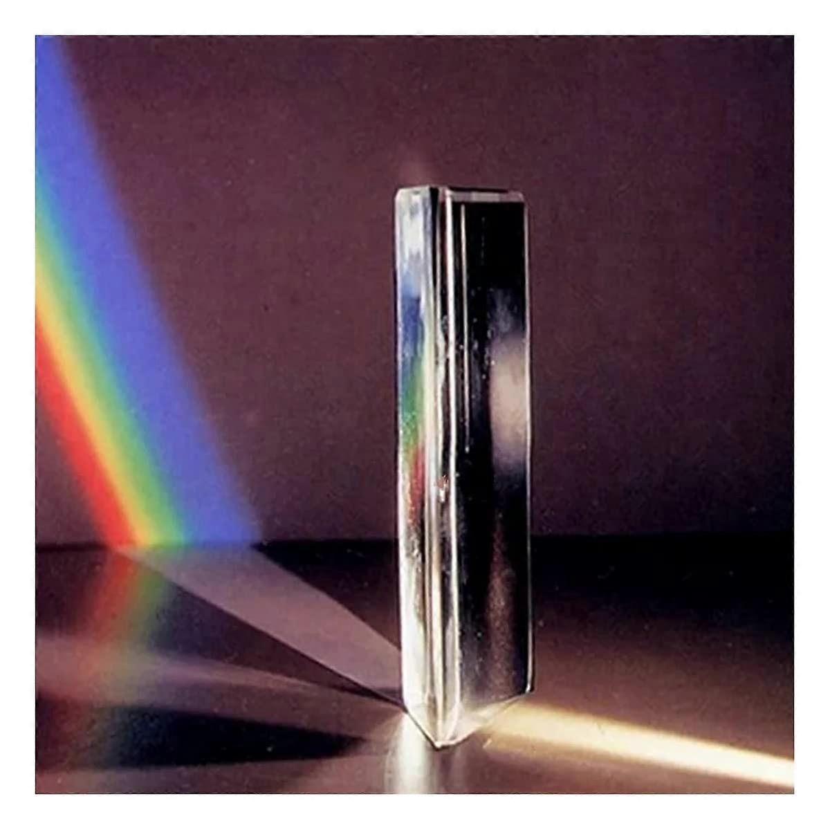 150mm Optical Glass Triangular Prism for Physics Teaching, Clear Spectrum Display, 6 Inch Science Classroom Tool