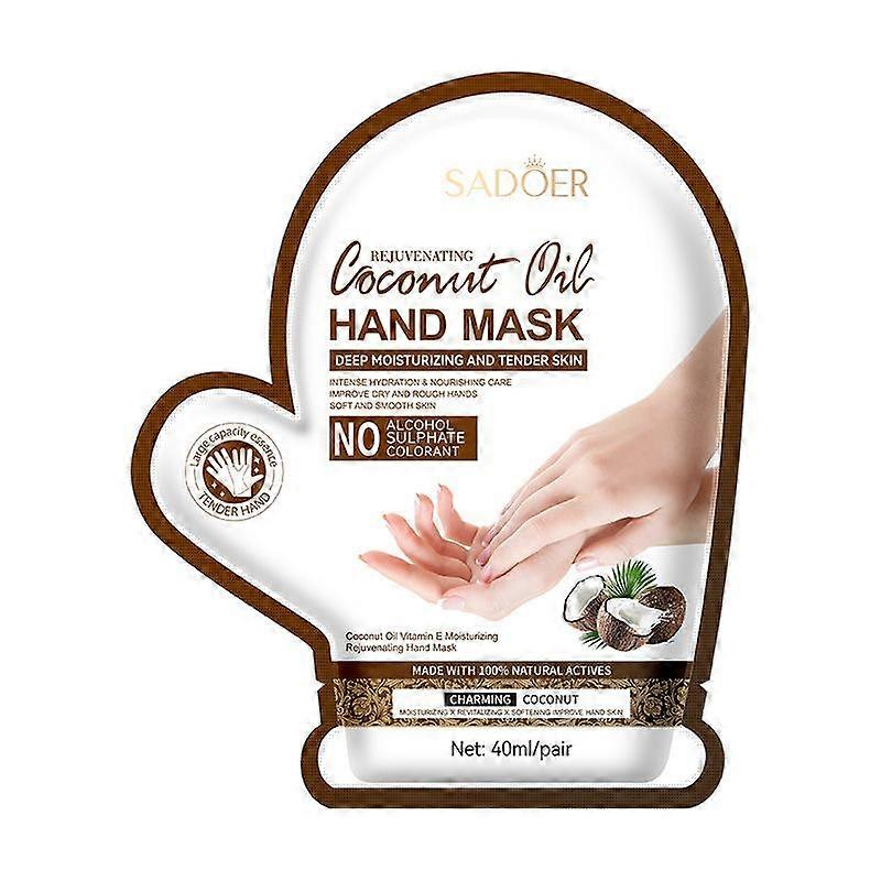 .1pair Coconut Oil Vitamin E Hand Mask