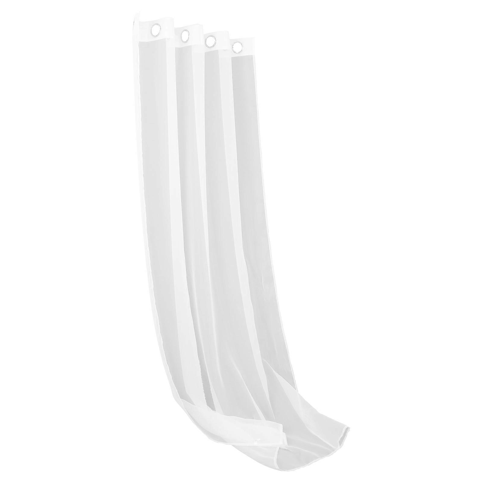White Sheer Curtains for Bedroom with Blackout Function 3Pcs Set