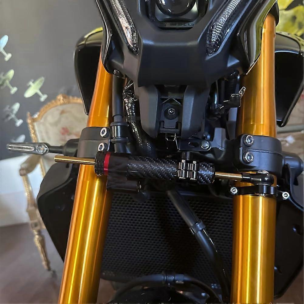 Motorcycle Steering Damper Stabilizer with Mount Bracket for Yamaha MT09 SP XSR900 2021-2025 Accessories Black