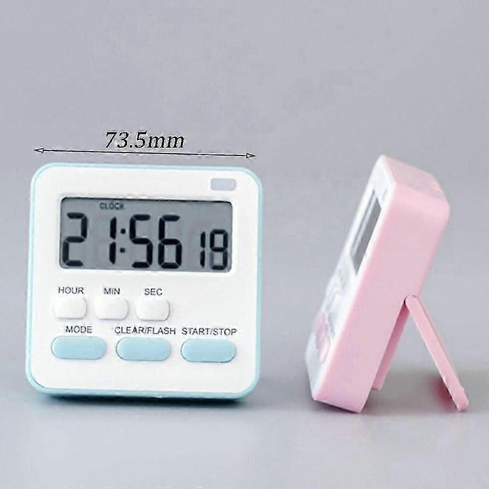 Creative Magnetic Board Kitchen Timer and Alarm Clock with Countdown Stopwatch Functionality (White)