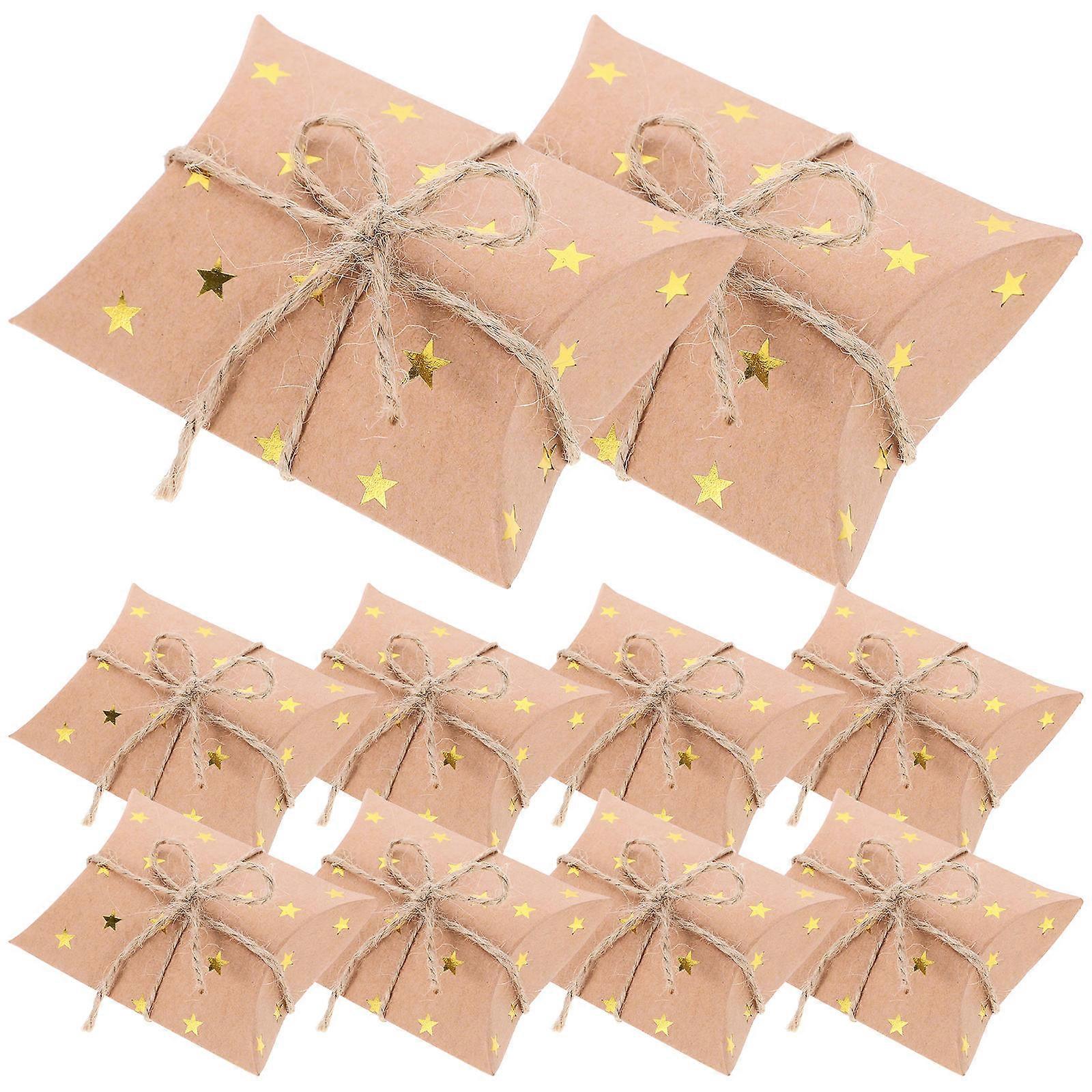 Khaki Kraft Paper Packaging Boxes for Candy Storage 1Set