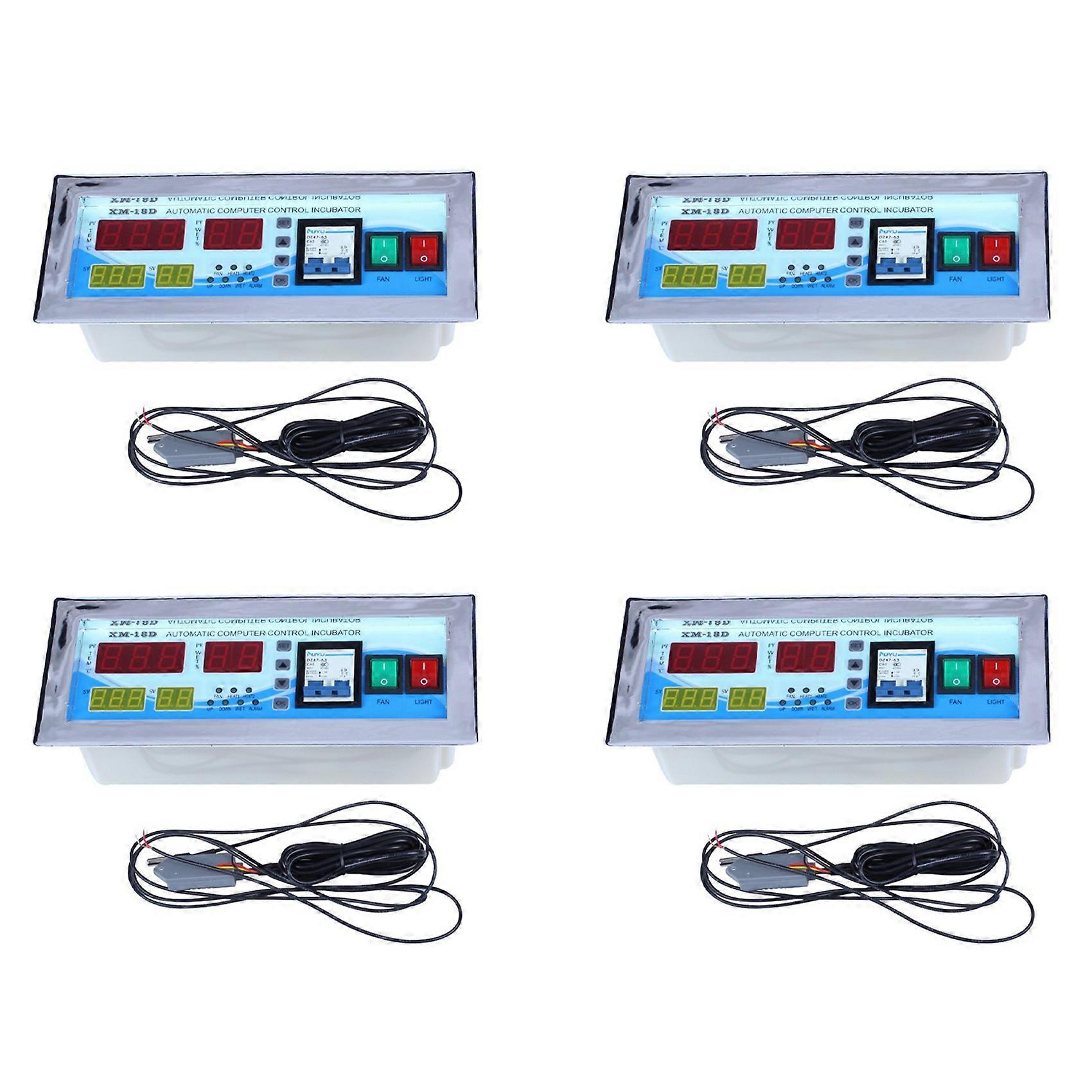 4X XM-18D Automatic Egg Incubator Controller Digital LED Temperature Controller Temperature Humidity Sensors 220V