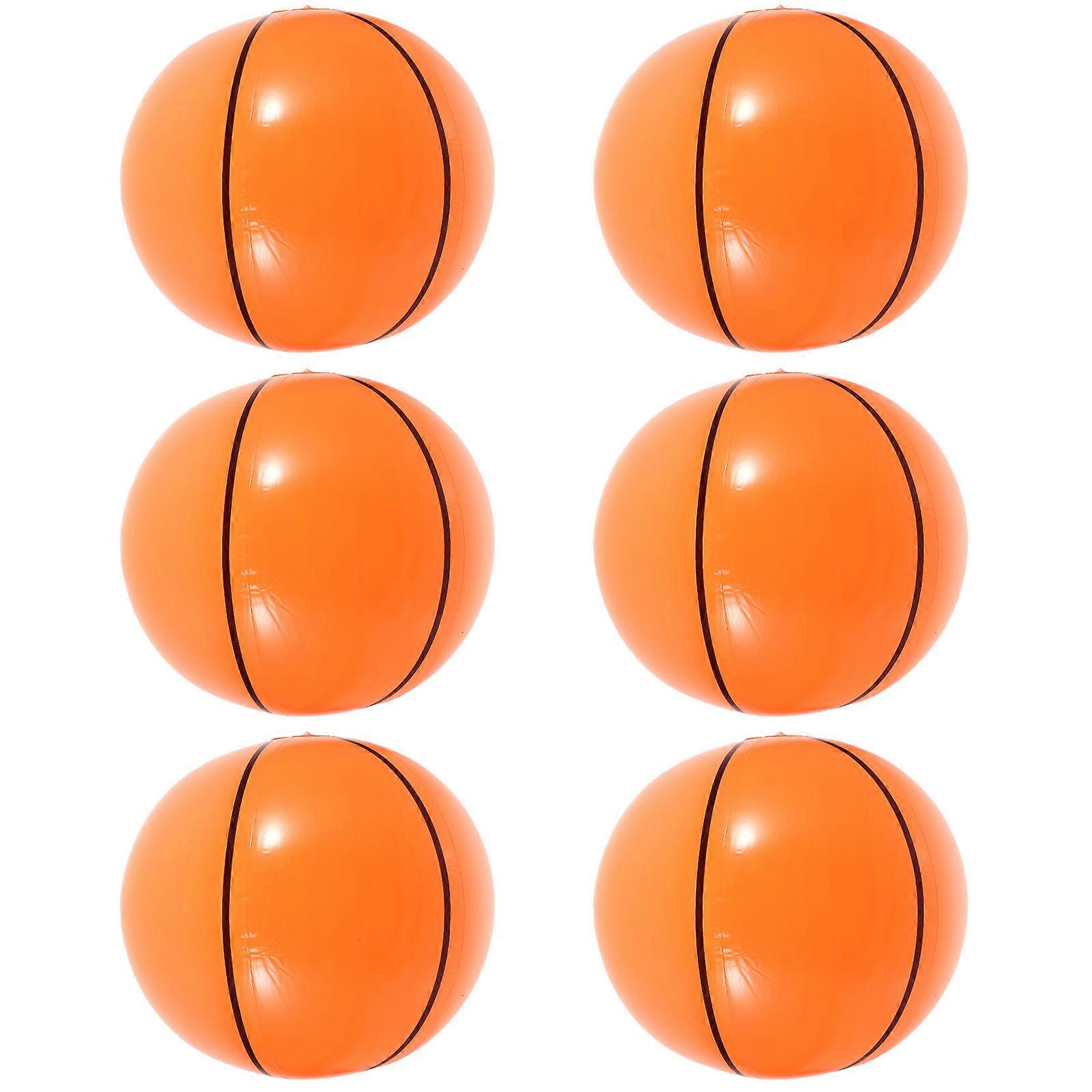 Brown Inflatable Balls 4Sets for Playing and Beach Games