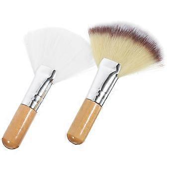 Face Highlighting Brush Fan Makeup Brush for Makeup 2Pcs Assorted Color