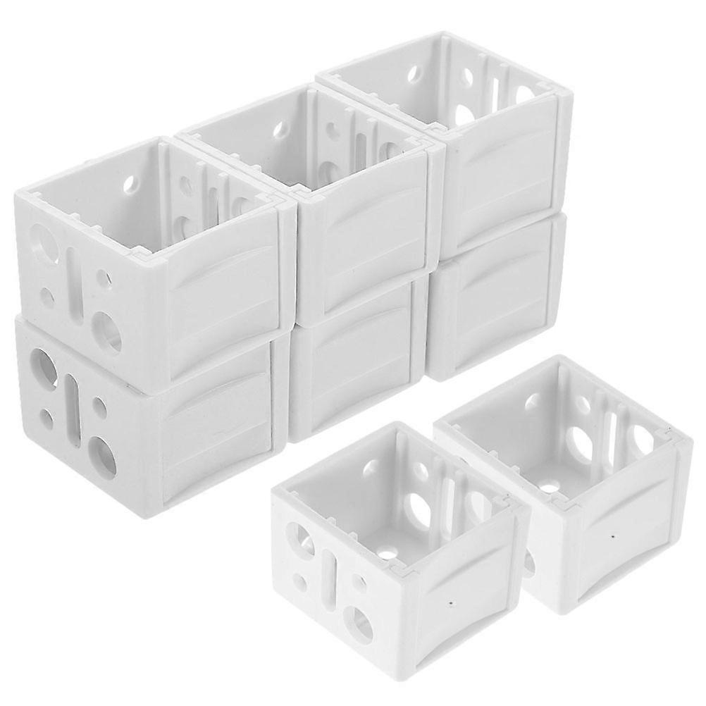 Mini Blind Brackets White ABS Material for Window Use 8Pcs Pack
