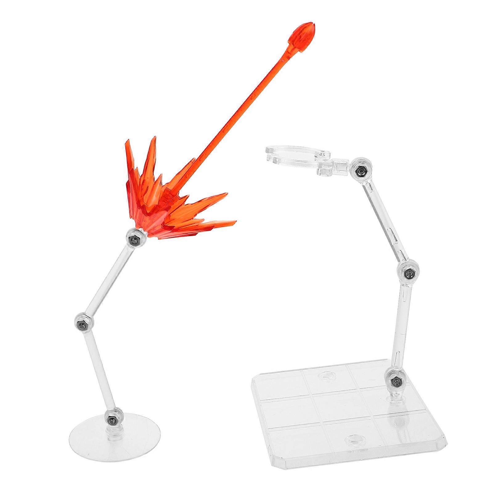 Red Decorative Action Figure Stand with Plastic Base 2Pcs