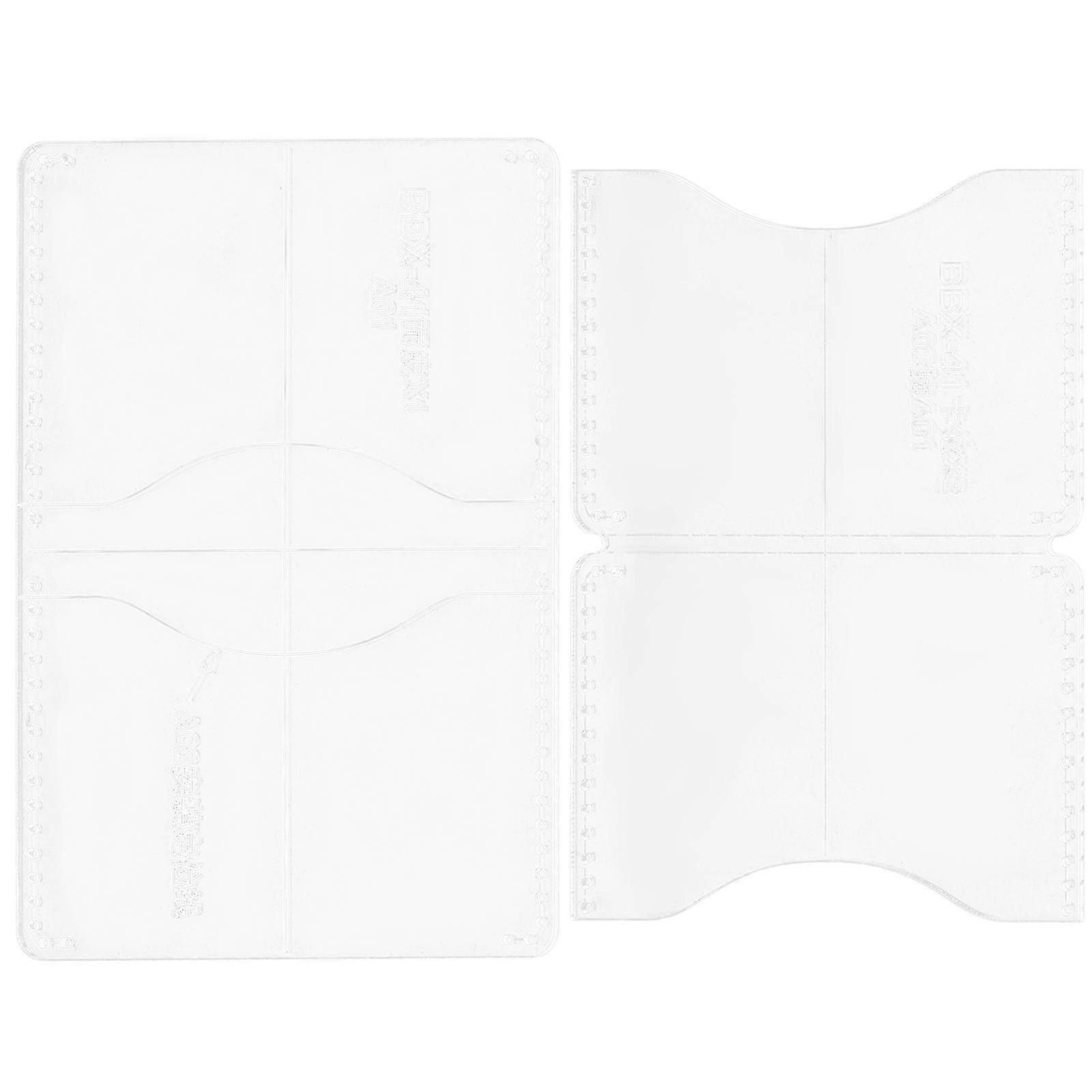 Patterns Templates Acrylic Wallet Template for DIY 2Pcs Stencils