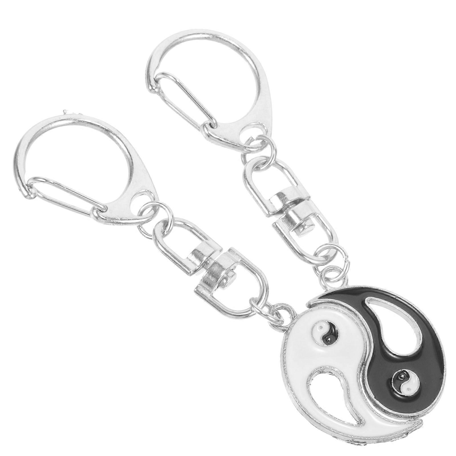 1 Pair Matching Keychains Couple Keychains Lovers Key Decorations Creative Key Rings