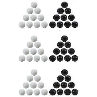 60 Pcs 16mm Glass Marbles, Black and White Decorative Nuggets for Chinese Checkers, Marble Runs, Aquarium or Garden Toy